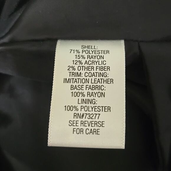 Croft & Barrow Navy and Black Pea Coat Small - Picture 4 of 6